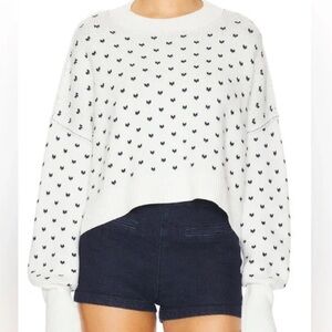 Free People Easy Street oversized cropped sweater medium